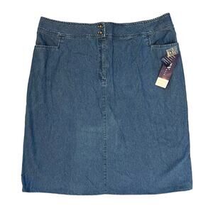 Vintage 00s Original Ty Wear plus size denim skirt size 24W NWT